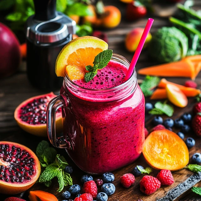 A Person Enjoying a Healthy Pulp Smoothie in the Kitchen