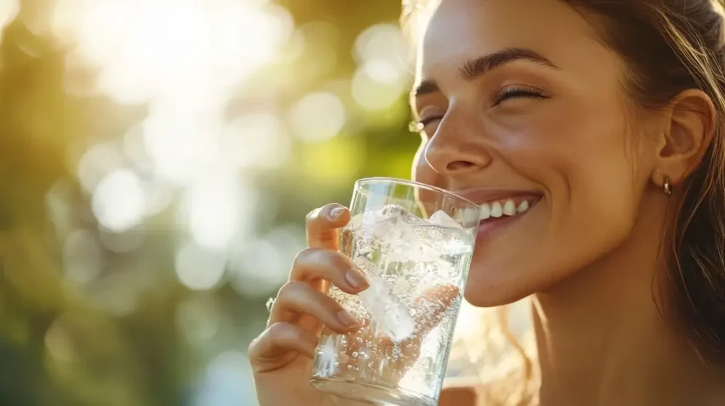 A person enjoying the benefits of the Ice Water Hack