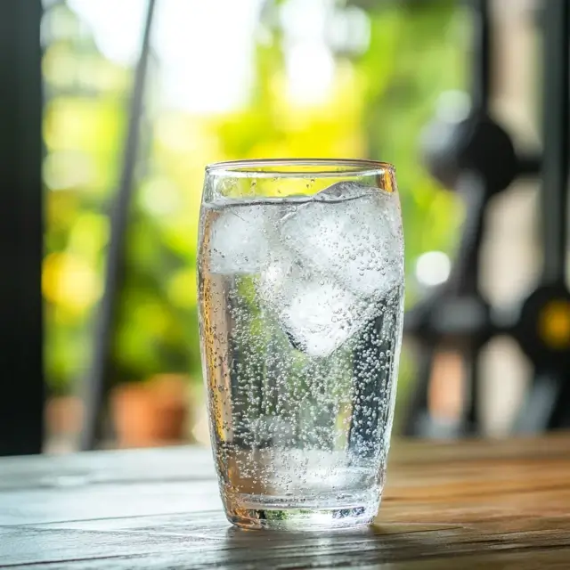 Chilled glass of ice water for weight loss