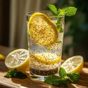 Refreshing chia seed detox water for weight loss