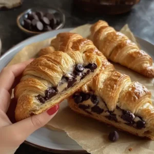 Viral Cookie Croissant with melted cookie dough