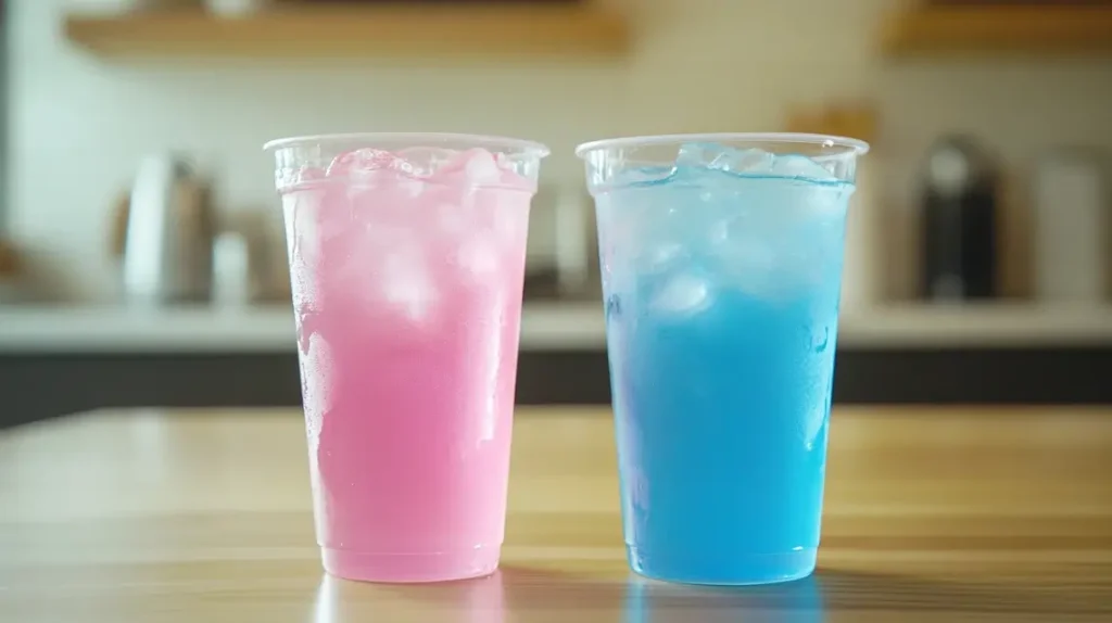 Simple Iced Lotus Energy Drinks on Table