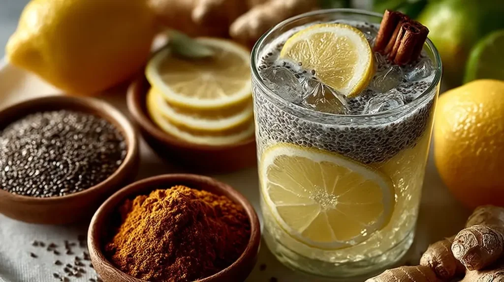 Natural Saxenda Recipe Ingredients in a Glass