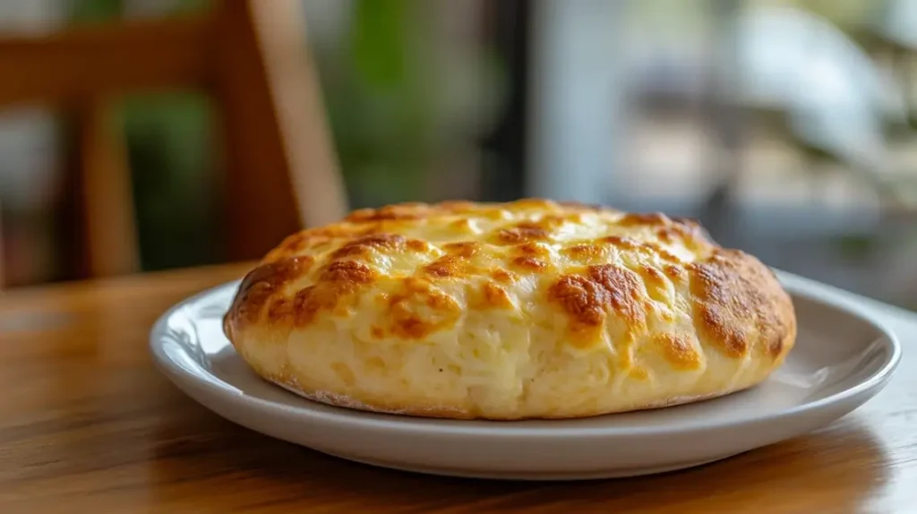 Freshly cooked cheese bread without oven