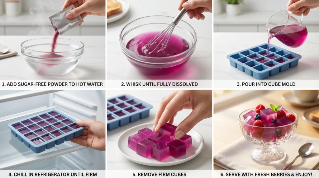 Bariatric Gelatin Recipe for Weight Loss: The Ultimate 3-Ingredient Guide 3 Bariatric gelatin cubes steps