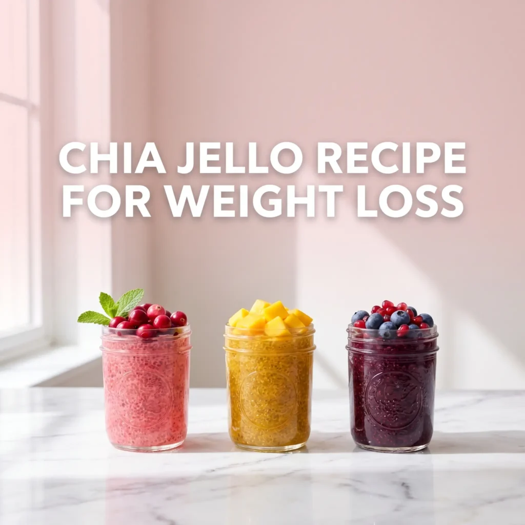 Chia Jello Recipe for Weight Loss: The 3-Ingredient Vegan Trick That Actually Works (2026) 4 How to make chia jello for weight loss - 3 easy variations: pink cranberry, golden mango, and purple pomegranate